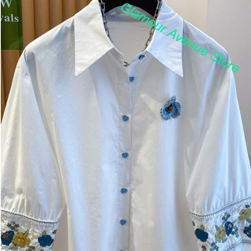 เสื้อเชิ้ตปักลายสีขาวคุณภาพสูง - Good Floral & Wedding Decor Supply บทวิจารณ์และราคา