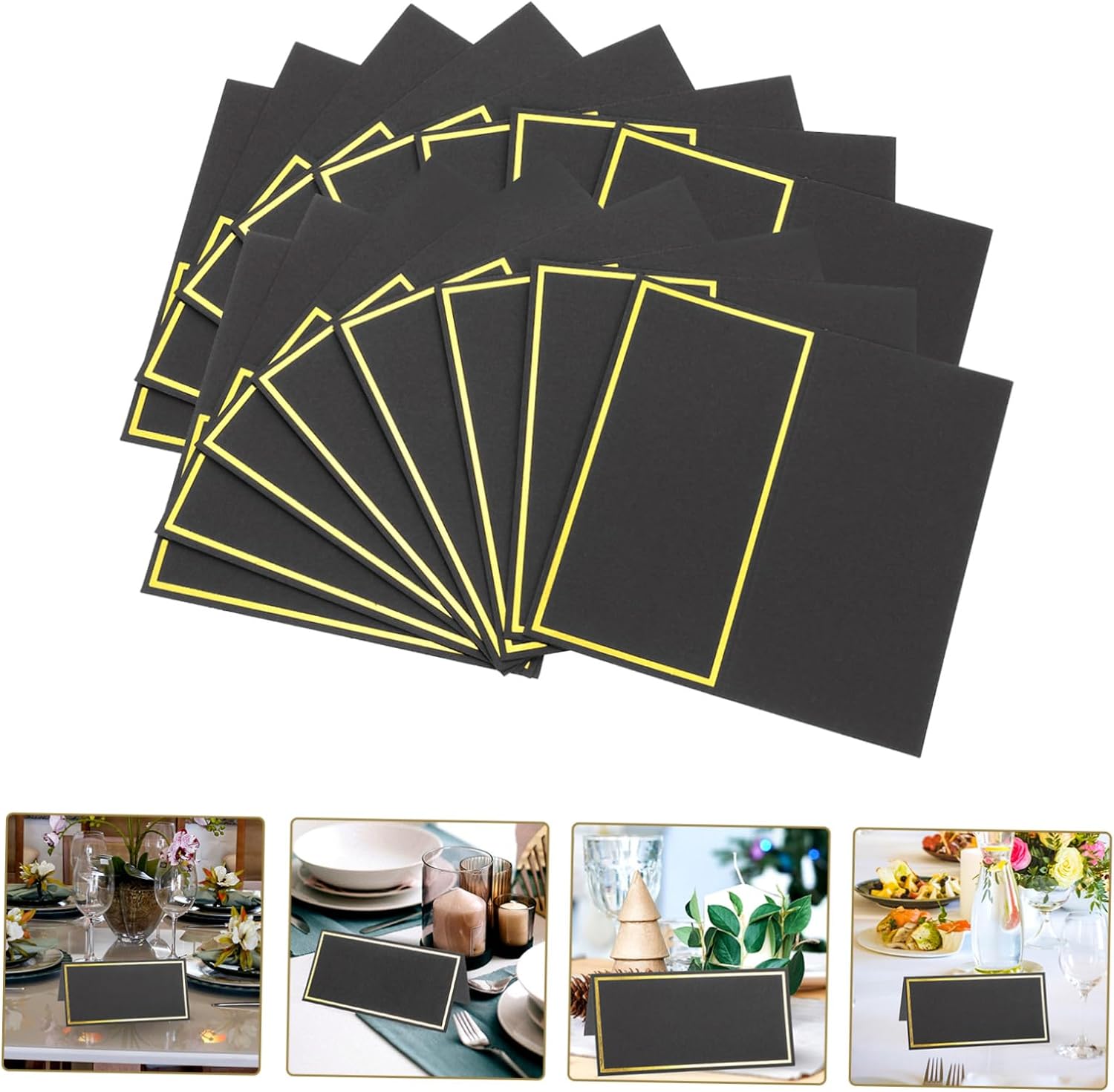 การ์ดชื่อร้านสีทองสีดำ10/20/50 - Table Number Gold บทวิจารณ์และราคา